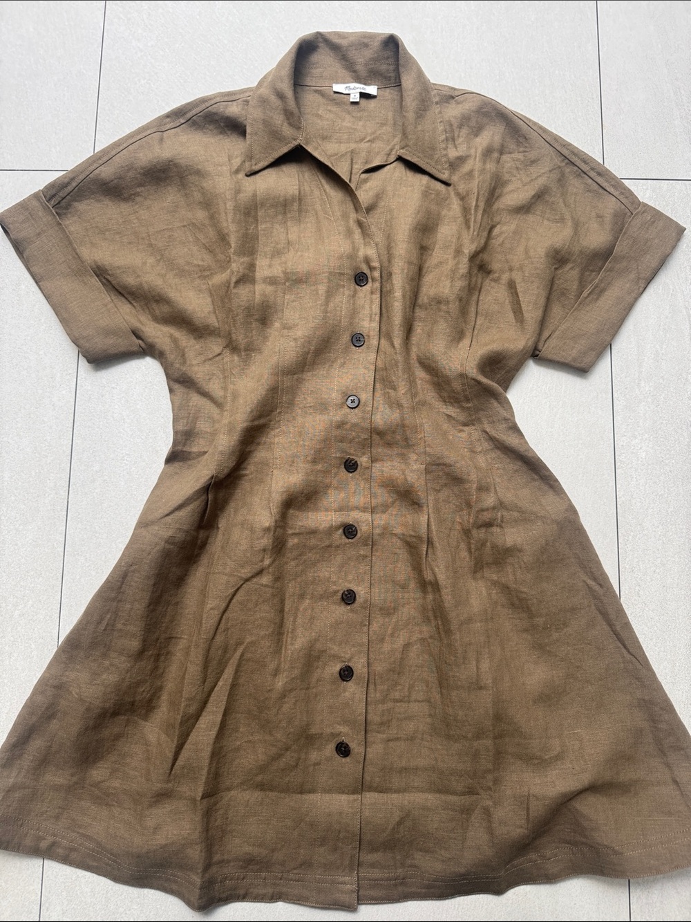 Madewell Perry Mini Shirtdress in 100% Linen